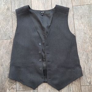Apt 9 Charcoal Gray Button-Up Vest